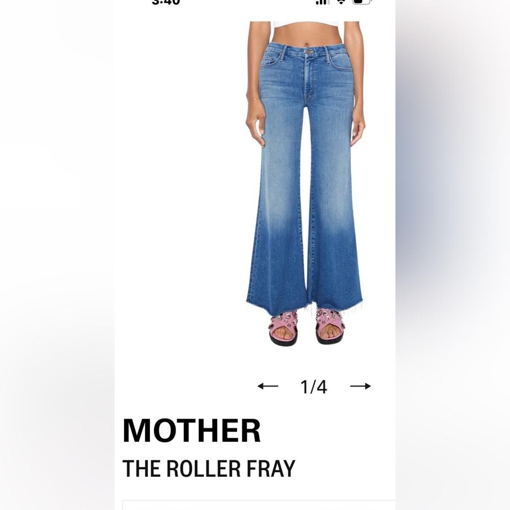 MOTHER Jeans, The Roller Fray in Work Hard Play Hard, Size 30
